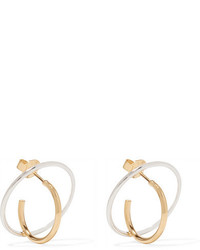 Charlotte Chesnais Saturn Gold Dipped And Silver Earrings