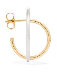 Charlotte Chesnais Saturn Gold Vermeil And Silver Earrings