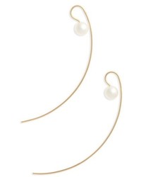 Mizuki Sea Of Beauty Pearl Curved Threader Earrings