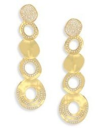 Ippolita Sensotm Mixed Disc Diamond 18k Yellow Gold Cascade Earrings