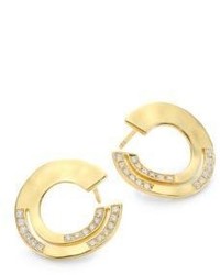 Ippolita Sensotm Staggered Diamond Pave 18k Yellow Gold Disc Earrings