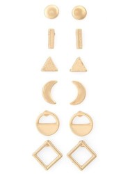 Carole Set Of 6 Stud Earrings