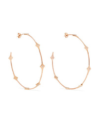 Diane Kordas Shield 18 Karat Gold Diamond Hoop Earrings