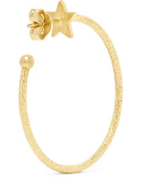 Carolina Bucci Shootin 18 Karat Gold Diamond Hoop Earrings