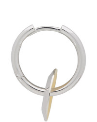 Avgvst Jewelry Silver And Gold Sequin Mono Hoop Earring
