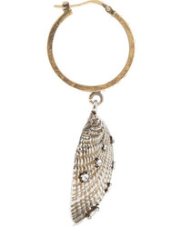 Alexander McQueen Silver And Gold Tone Swarovski Crystal Hoop Earrings