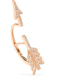 Anita Ko Single Arrow 18 Karat Rose Gold Diamond Earring