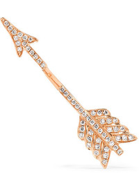 Anita Ko Single Arrow 18 Karat Rose Gold Diamond Earring