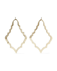 Jennifer Fisher Small Crystal Gold Plated Earrings