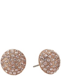 Nina Small Pave Button Earrings Earring