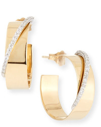 Lana Small Vanity Expose 14k Gold Diamond Huggie Hoop Earrings