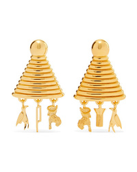 Lucy Folk Sottsass Sphinx Gold Plated Earrings