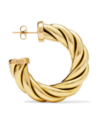 Laura Lombardi Spira Gold Tone Hoop Earrings