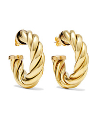 Laura Lombardi Spira Gold Tone Hoop Earrings