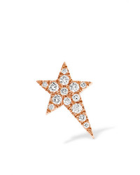 Diane Kordas Star 18 Karat Rose Gold Diamond Earring