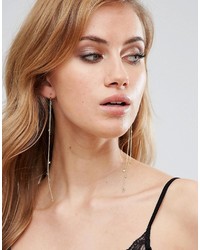 Orelia Star Crystal Long Drape Earrings