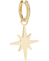Sydney Evan Starburst 14 Karat Gold Diamond Hoop Earring