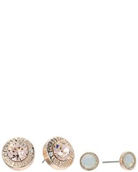 GUESS Stud And Logo Button Stud Set Earring