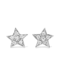 Carolina Bucci Superstellar 18 Karat White Gold Diamond Earrings