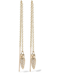 Pamela Love Suspension Gold Diamond Earrings One Size