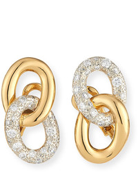 Pomellato Tango Link Drop Earrings With Diamonds In 18k Gold