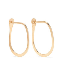 Melissa Joy Manning Teardrop 14 Karat Gold Hoop Earrings
