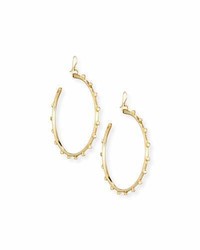 Ashley Pittman Teli Studded Bronze Hoop Earrings