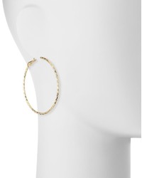 Lydell NYC Textured Hoop Earrings Gold