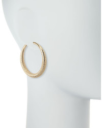 Lydell NYC Textured Thick Hoop Earrings Golden