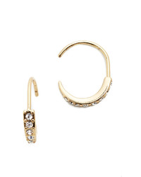 Luv Aj The Pave Crescent Huggie Earrings