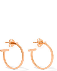 Tiffany & Co. Tiffany Co T Wire 18 Karat Rose Gold Hoop Earrings