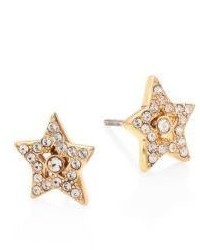 Marc Jacobs Tiny Crystal Pave Star Stud Earrings