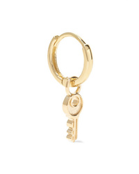 Alison Lou Tiny Key Huggy 14 Karat Gold Earring