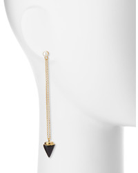 Vita Fede Titan Onyx Pearl Asymmetric Drop Stud Earring Set