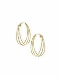 Lana Triple Link Hoop Earrings With Diamonds In 14k Gold