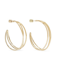 Jennifer Fisher Triple Thread Gold Plated Hoop Earrings