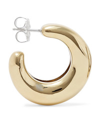 Leigh Miller Two Tone Bubble Gold Tone And White Bronze Hoop Earrings