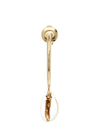 Isabel Marant White And Gold New Amer Earrings