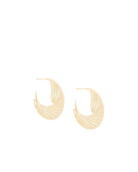 Shaun Leane White Feather Hoop Earrings