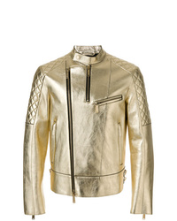 Gold Embellished Biker Jacket