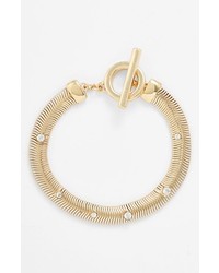 Anne Klein Crystal Toggle Bracelet Gold Clear