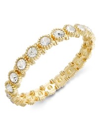Charter Club Gold Tone Crystal Stretch Bracelet