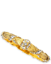 Jose & Maria Barrera Gold Plated Crystal Ribbon Bracelet