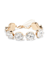 Rosantica Gold Tone Crystal And Faux Pearl Bracelet
