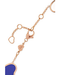 Chopard Happy Hearts 18 Karat Gold Diamond And Lapis Lazuli Bracelet