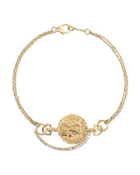 Anissa Kermiche Louise Dor 18 Karat Gold Multi Stone Bracelet