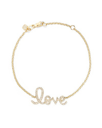 Sydney Evan Love Medium 14 Karat Gold Diamond Bracelet