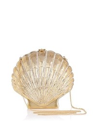Charlotte Olympia Clam Clutch Gold