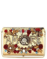Dolce & Gabbana Virna Amore Embellished Box Clutch