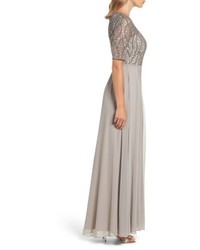 Adrianna Papell Petite Embellished Bodice Gown